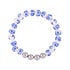 Heinen Delftware Bracelet Flowers and silver colored pearls