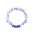 Heinen Delfts blauw Armband mit Delfter Perlen bespannt - Blumen.
