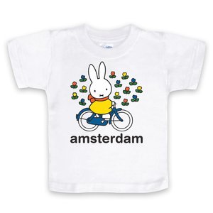 Nijntje (c) T-Shirt Miffy on a bicycle in Amsterdam