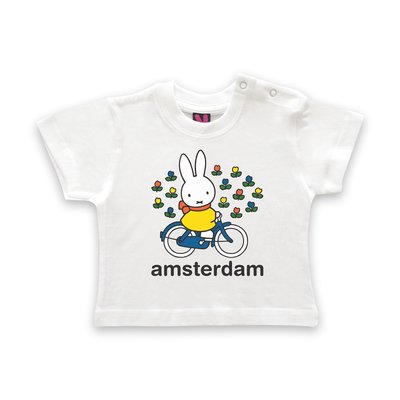 Nijntje (c) T-Shirt Miffy auf einem Fahrrad in Amsterdam