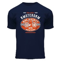 Fox Originals Kinder T-Shirt - Fiets - Blauw - Amsterdam bike district