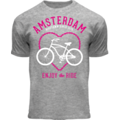 Holland fashion Kinder T-Shirt - Fiets - Sportief grijs - Bike