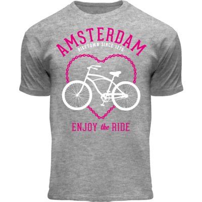 Holland fashion Kinder T-Shirt - Fiets - Sportief grijs - Bike