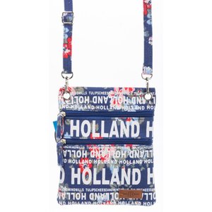 Robin Ruth Fashion Halstasche - Reisepasstasche - Holland Flowers - blau