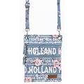 Robin Ruth Fashion Neck bag - Passport bag - Holland Flowers -blue