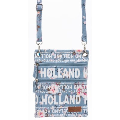 Robin Ruth Fashion Neck bag - Passport bag - Holland Flowers blue