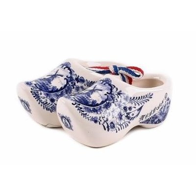 Matix Delfter blaue Holzschuhe am Band 7 cm
