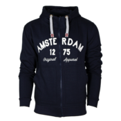 Holland fashion Hoodie met Rits - Amsterdam - Original Apparel - Blauw