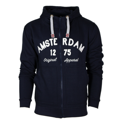 Holland fashion Hoodie with Zipper - Amsterdam - Original Apparel - Blue