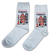 Holland sokken Damensocken - Amsterdam - Fassade bringt Amsterdam unter