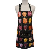 Memoriez Luxury kitchen apron - Classic - Tulip decoration - Black