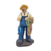 Typisch Hollands Fisherman's Statue - Fisherman with net and fish 32 cm