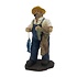 Typisch Hollands Fisherman's Statue - Fisherman with net and fish 32 cm