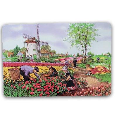 Typisch Hollands Placemat traditioneel - tulpenplukkers