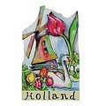 Typisch Hollands Magnet Holland - Windmühle - Tulpen / Schwan