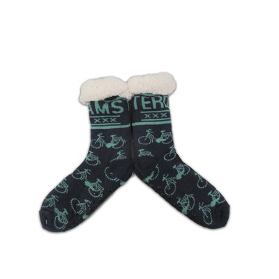 TTD Gifts Fleece Comfort Socken - Radfahren - Blau - Türkis