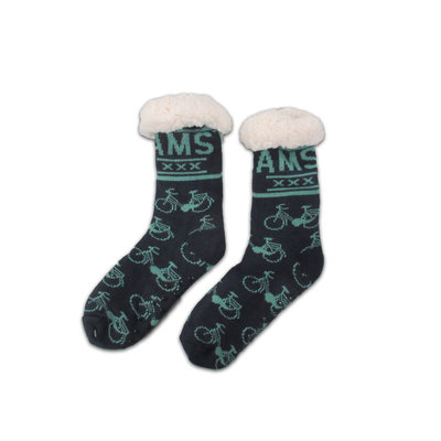 TTD Gifts Fleece Comfort Socken - Radfahren - Blau - Türkis