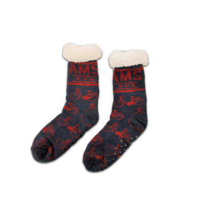 TTD Gifts Fleece Comfortsokken - Fietsen - Blauw - Rood