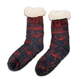 TTD Gifts Fleece Comfort Socken - Radsport - Blau-Rot
