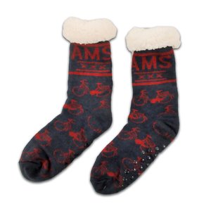 TTD Gifts Fleece Comfortsokken - Fietsen - Blauw -rood
