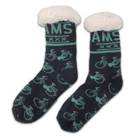 TTD Gifts Fleece Comfort Socken - Radfahren - Blau - Türkis