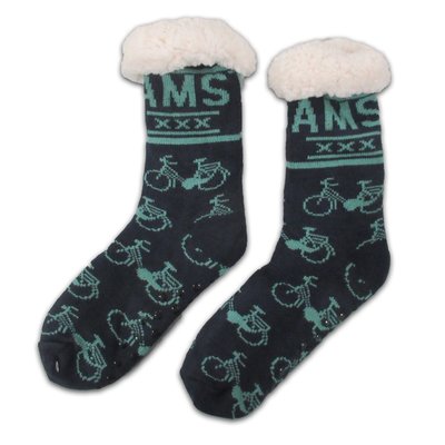 TTD Gifts Fleece Comfort Socken - Radfahren - Blau - Türkis