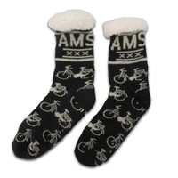 TTD Gifts Fleece Comfort Socks - Cycling - Black-Sand