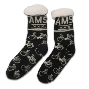 TTD Gifts Fleece Comfort Socken - Radsport - Schwarz-Sand