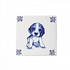 Heinen Delfts blauw Delft blue tile with puppy