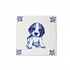 Heinen Delftware Delft blue tile with puppy