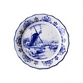 Heinen Delftware Scalloped coaster with mill motif