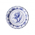 Heinen Delfts blauw Scalloped coaster with Delft blue - porcelain