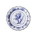 Heinen Delftware Scalloped coaster with Delft blue - porcelain