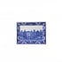 Heinen Delfts blauw Applique canal house rectangle