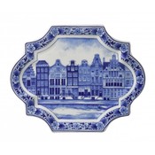 Heinen Delftware Applique grachtenpanden horizontaal