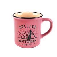 Typisch Hollands Tasse - Rotterdam - Campus-Tasse Pink in Geschenkbox