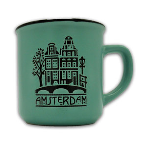 Typisch Hollands Small mug in gift box - Amsterdam - Green