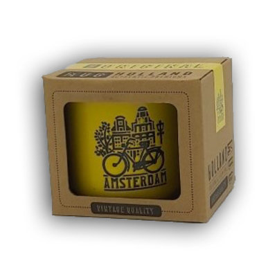 Typisch Hollands Small mug in gift box - Amsterdam - Yellow