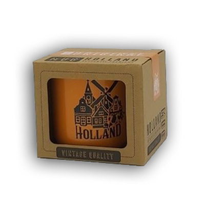 Typisch Hollands Großer Becher in Geschenkbox - Holland Orange