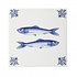 Heinen Delfts blauw Delfter Fliese mit Fisch