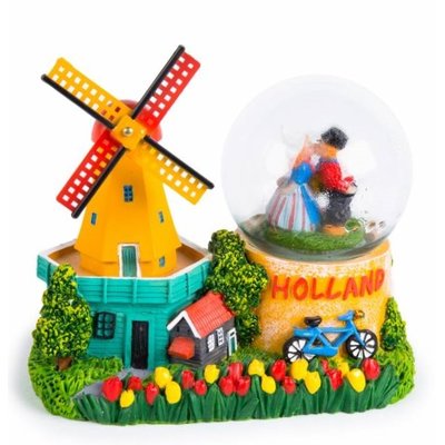 Typisch Hollands Schneeschütteln Globus Holland - Mühle