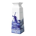 Heinen Delftware Delft Blue Vase square mill landscape small