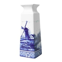 Heinen Delftware Delft Blue Vase square mill landscape small