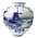 Heinen Delfts blauw Large spherical vase with windmill landscape