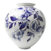 Heinen Delftware Lampenvase groß mit eleganter Blumendekoration