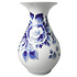 Heinen Delfts blauw Delft blue belly vase - Ornate floral decoration