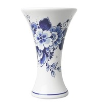 Heinen Delfts blauw Kelkvaas bloemen klein (16cm)