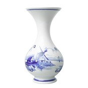 Heinen Delftware Spout vase with mill landscape 16 cm