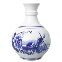 Heinen Delftware Delft blue ball vase landscape small 14 cm