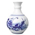 Heinen Delfts blauw Delft blue spherical vase landscape small 14 cm